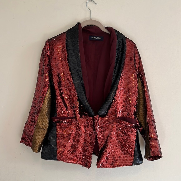 〰️ sequin blazer 〰️ - Picture 1 of 3